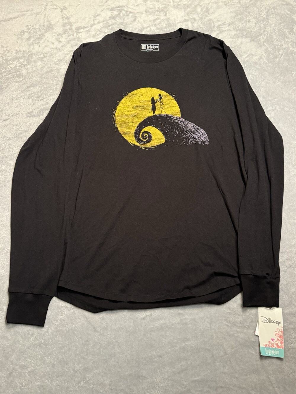 New Large Disney Nightmare Before Christmas Jack Sally Long LuLaRoe NWT Black